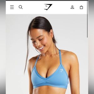 GymShark 🦈 coastal blue color set 🩵 Minimal bra and GS power short